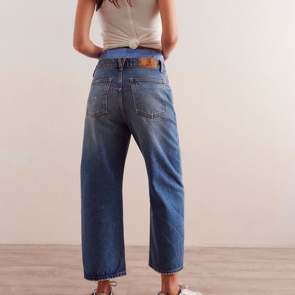 Free People We the Free Deep Trance Dropped Boyfriend Jeans - Picture 3 of 11